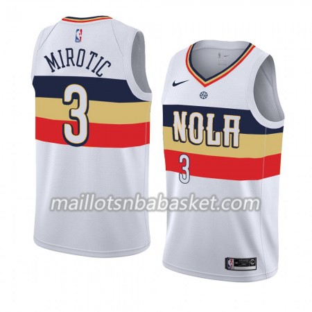 Maillot Homme New Orleans Pelicans Nikola Mirotic 3 2018-19 Nike Blanc Swingman